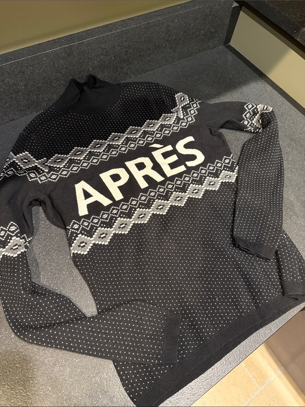 Alp n Rock Black 'APRES' Patterned Knit Sweater -